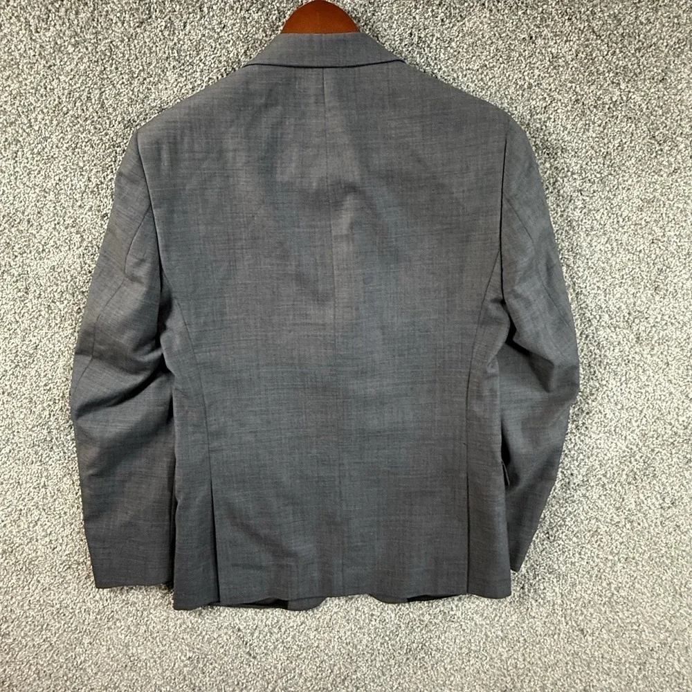 Calvin Klein 38R Slim Fit Gray 100% Wool Sport Coat Blazer‎ 2 Button